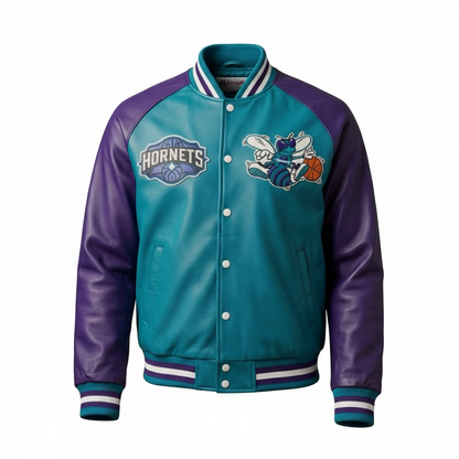 Charlotte Hornets Varsity Lederjacke