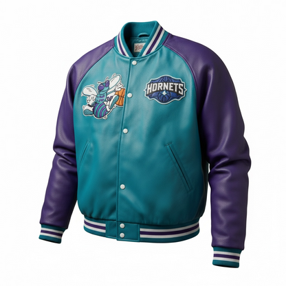 Charlotte Hornets Varsity Lederjacke