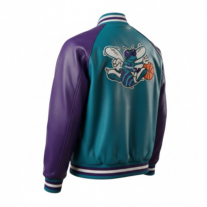 Charlotte Hornets Varsity Lederjacke