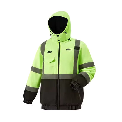 Winter battery-powered high-visibility jacket with 3M reflectors 