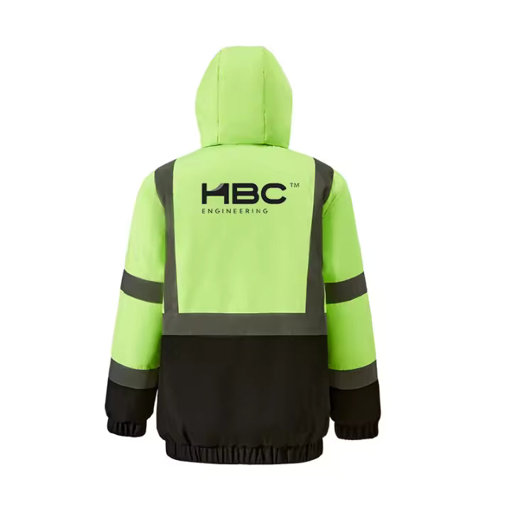 Winter battery-powered high-visibility jacket with 3M reflectors 