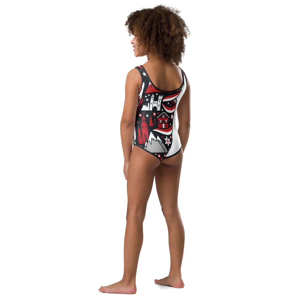 Switzerland WM 2026 Kids Swimsuit | Girls Swimsuit