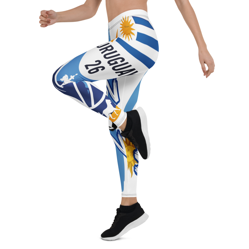 Uruguay WM 2026 Leggings | Premium All-Over Print Sport-Leggings