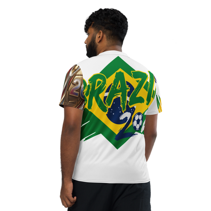 WM 2026 Brazil V-Neck Trikot | Recycelt & Atmungsaktiv