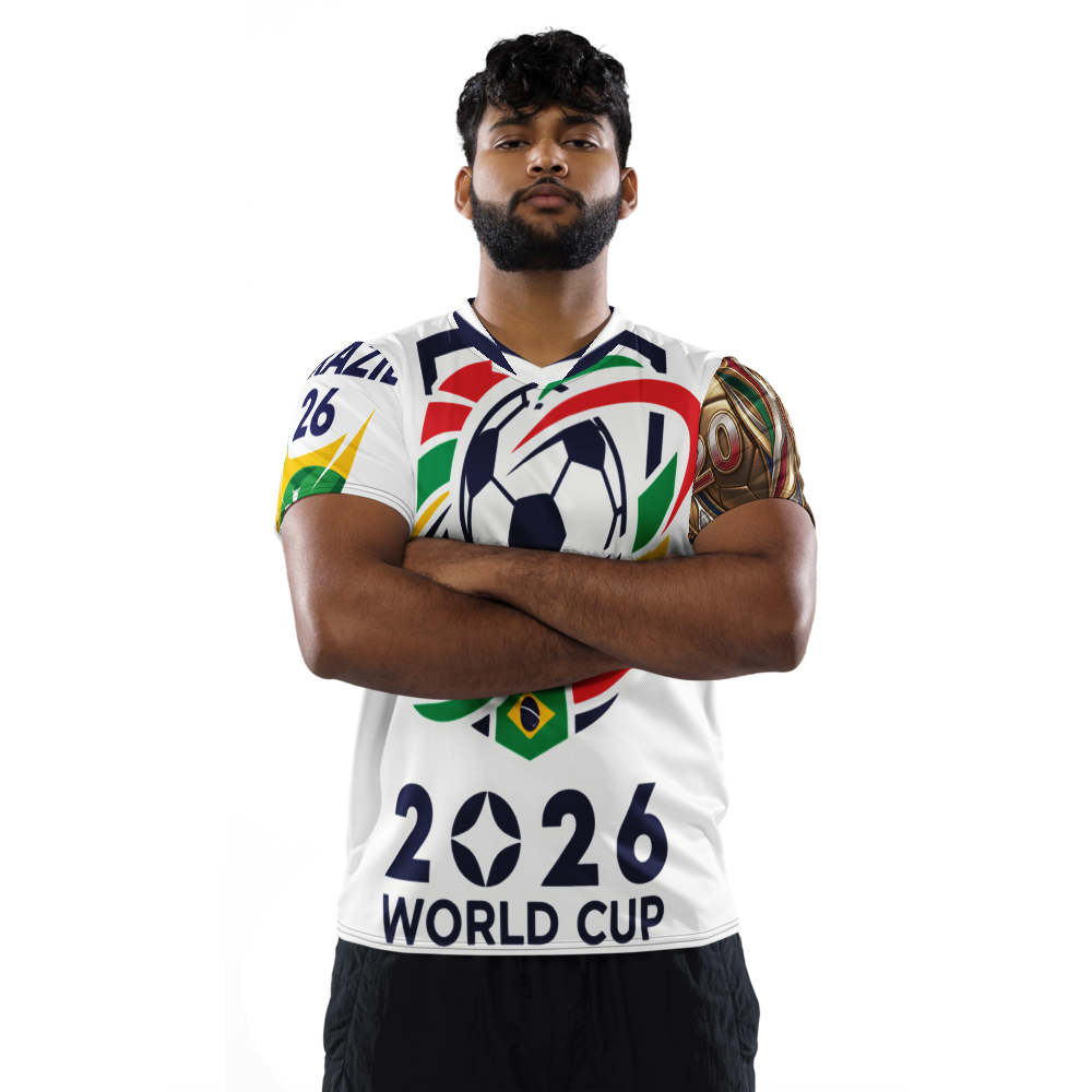 WM 2026 Brazil V-Neck Trikot | Recycelt & Atmungsaktiv