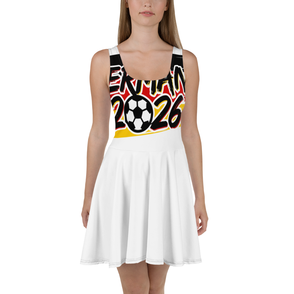Deutschland WM 2026 Skater-Kleid | 75% Recycelt | Elastisch & Elegant | Damen