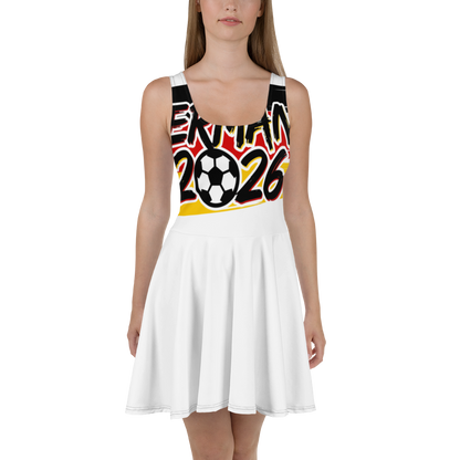Deutschland WM 2026 Skater-Kleid | 75% Recycelt | Elastisch & Elegant | Damen