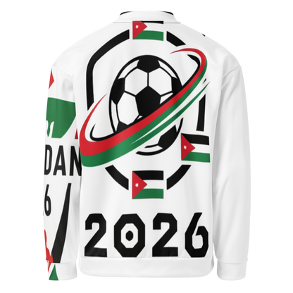 Jordanien WM 2026 Bomber Jacke | All-Over Print | Unisex | Fleece-Futter