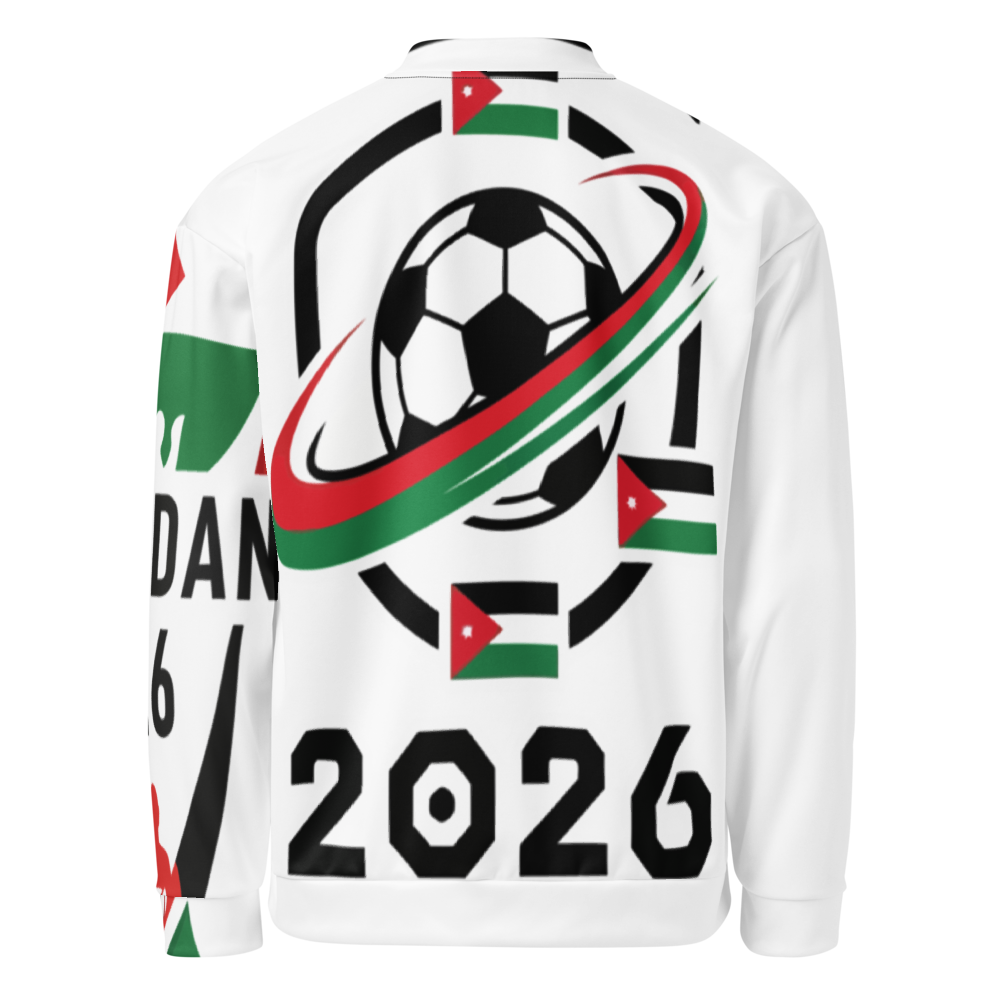 Jordanien WM 2026 Bomber Jacke | All-Over Print | Unisex | Fleece-Futter