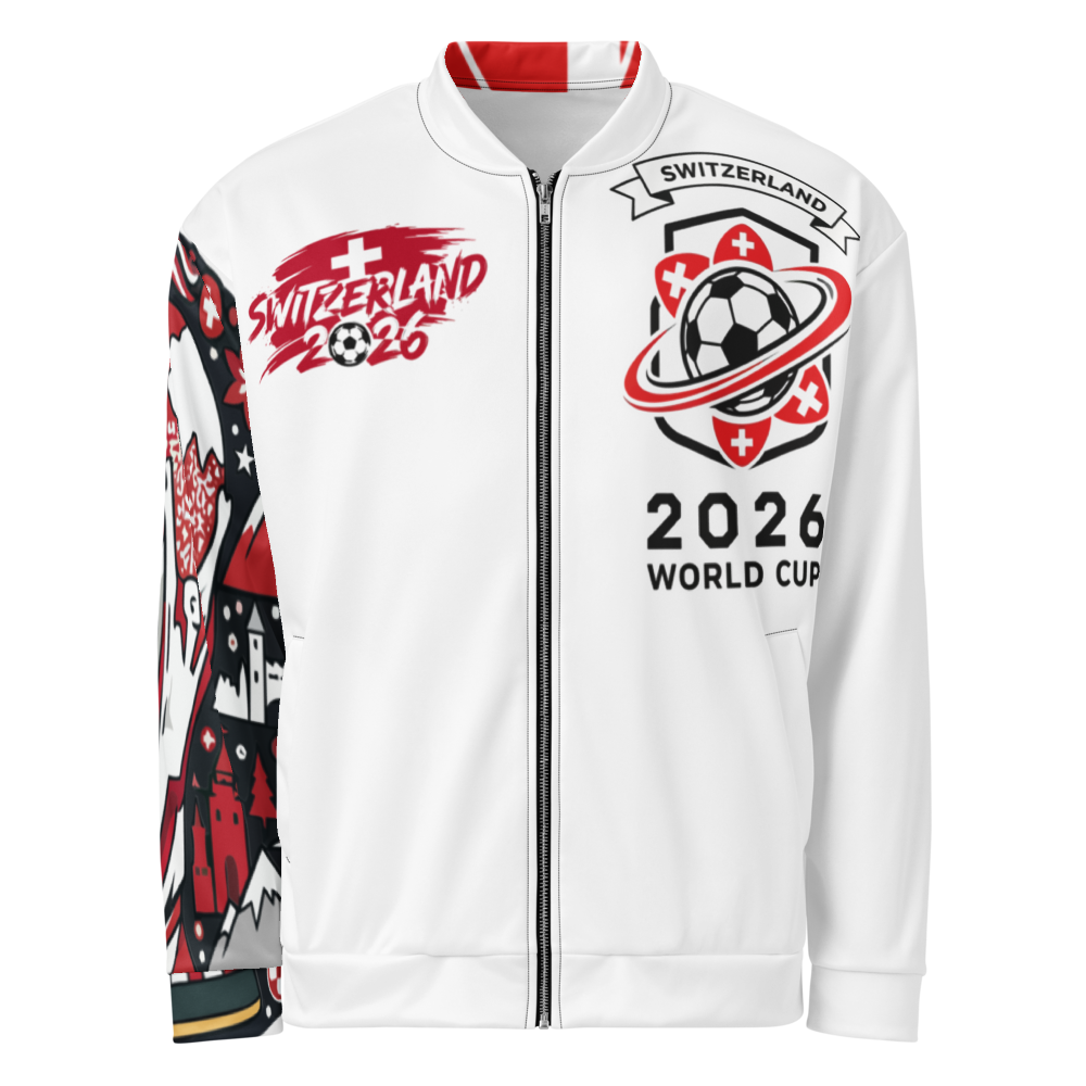 Switzerland WM 2026 Bomber Jacket | Unisex Fleece Jacket