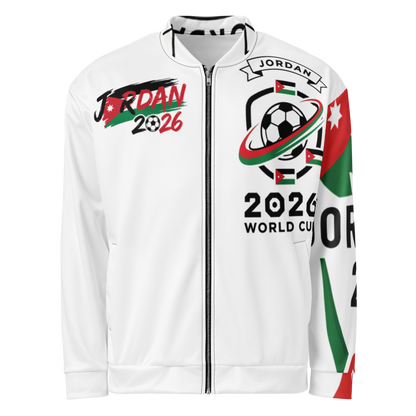 Jordanien WM 2026 Bomber Jacke | All-Over Print | Unisex | Fleece-Futter