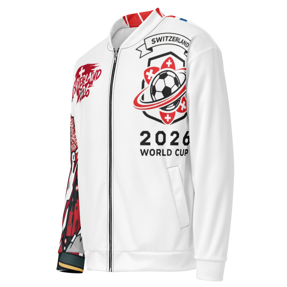 Switzerland WM 2026 Bomber Jacket | Unisex Fleece Jacket