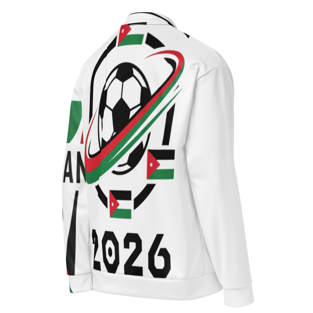 Jordanien WM 2026 Bomber Jacke | All-Over Print | Unisex | Fleece-Futter