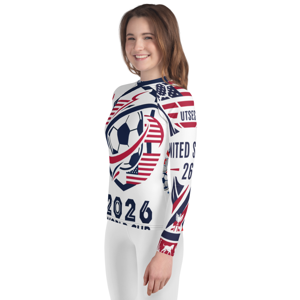 USA WM 2026 Rash Guard Kinder | UV-Schutz Schwimmshirt Jugend
