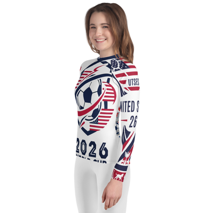 USA WM 2026 Rash Guard Kinder | UV-Schutz Schwimmshirt Jugend