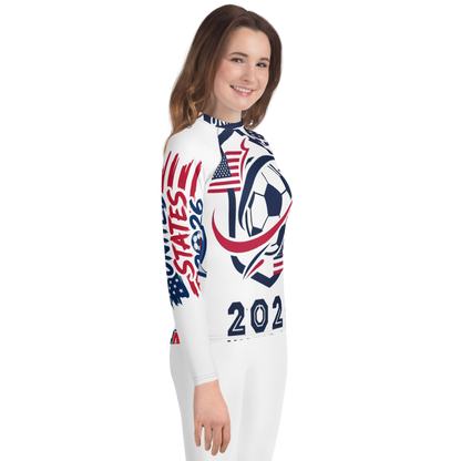 USA WM 2026 Rash Guard Kinder | UV-Schutz Schwimmshirt Jugend